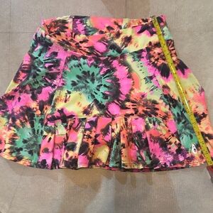 Vibrant Tie-Dye Mini  skort Skirt tennis pickleball size 2 medium 15 inc